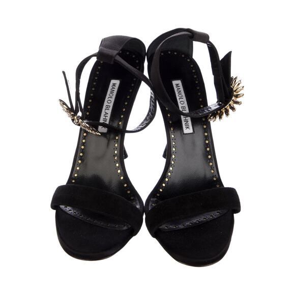 ❤️Manolo Blahnik Satin Crystal Heels❤️ - Picture 3 of 5